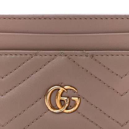 Gucci Calfskin Matelasse GG Marmont Card Holder Porcelain Rose 7 of 10