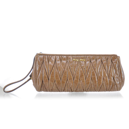 Miu Miu Leather Matelasse Lux Wristlet Clutch 1 of 8