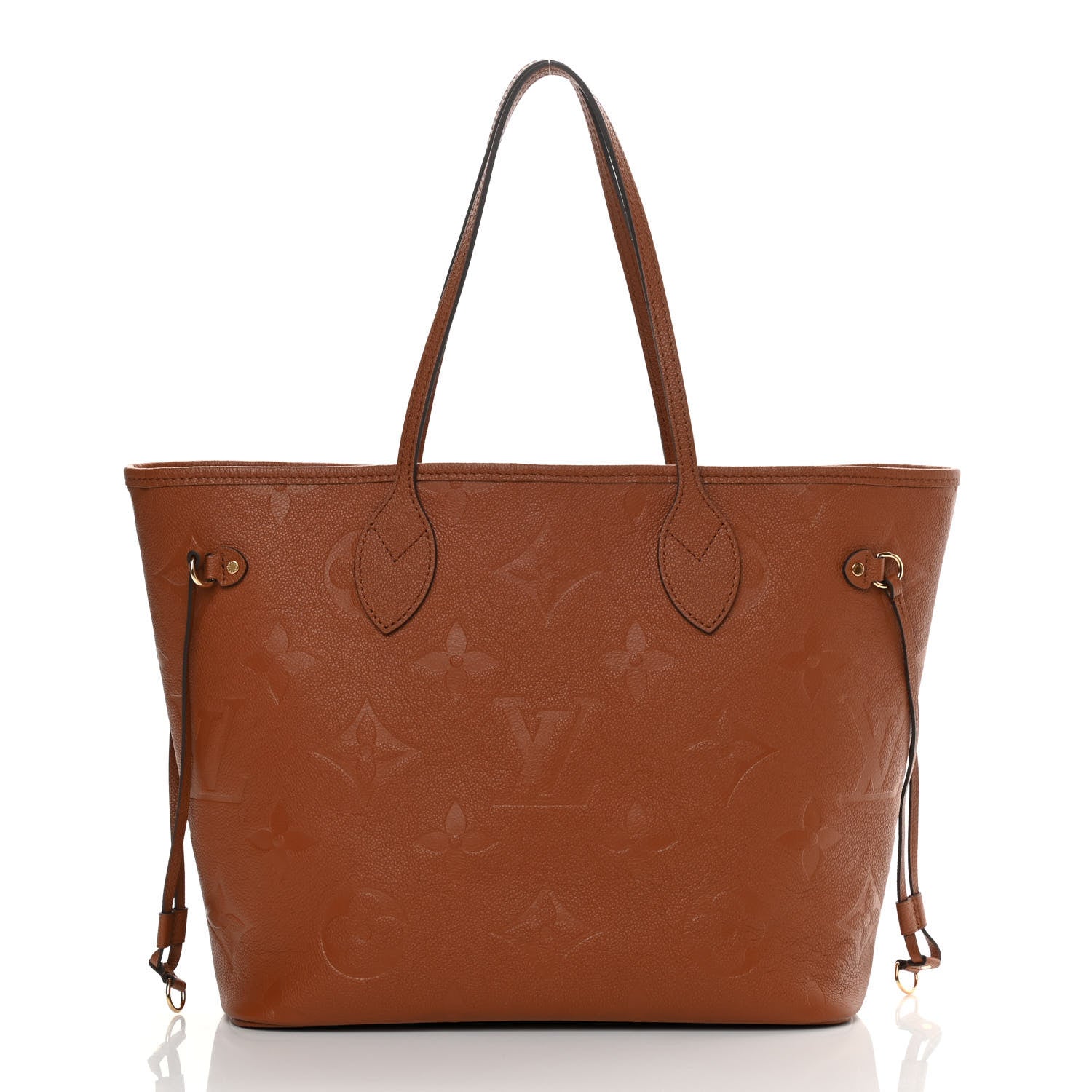 Louis Vuitton Empreinte Monogram Giant Neverfull MM Cognac 3 of 10