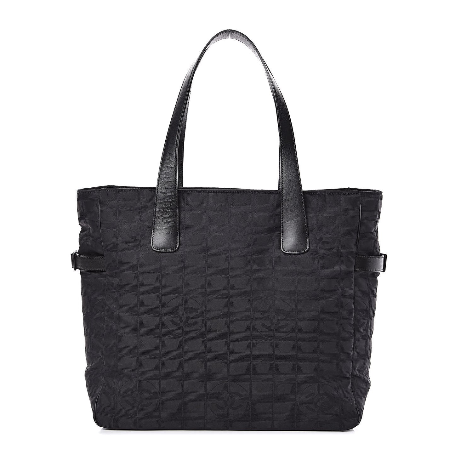 Nylon Large Travel Tote Black