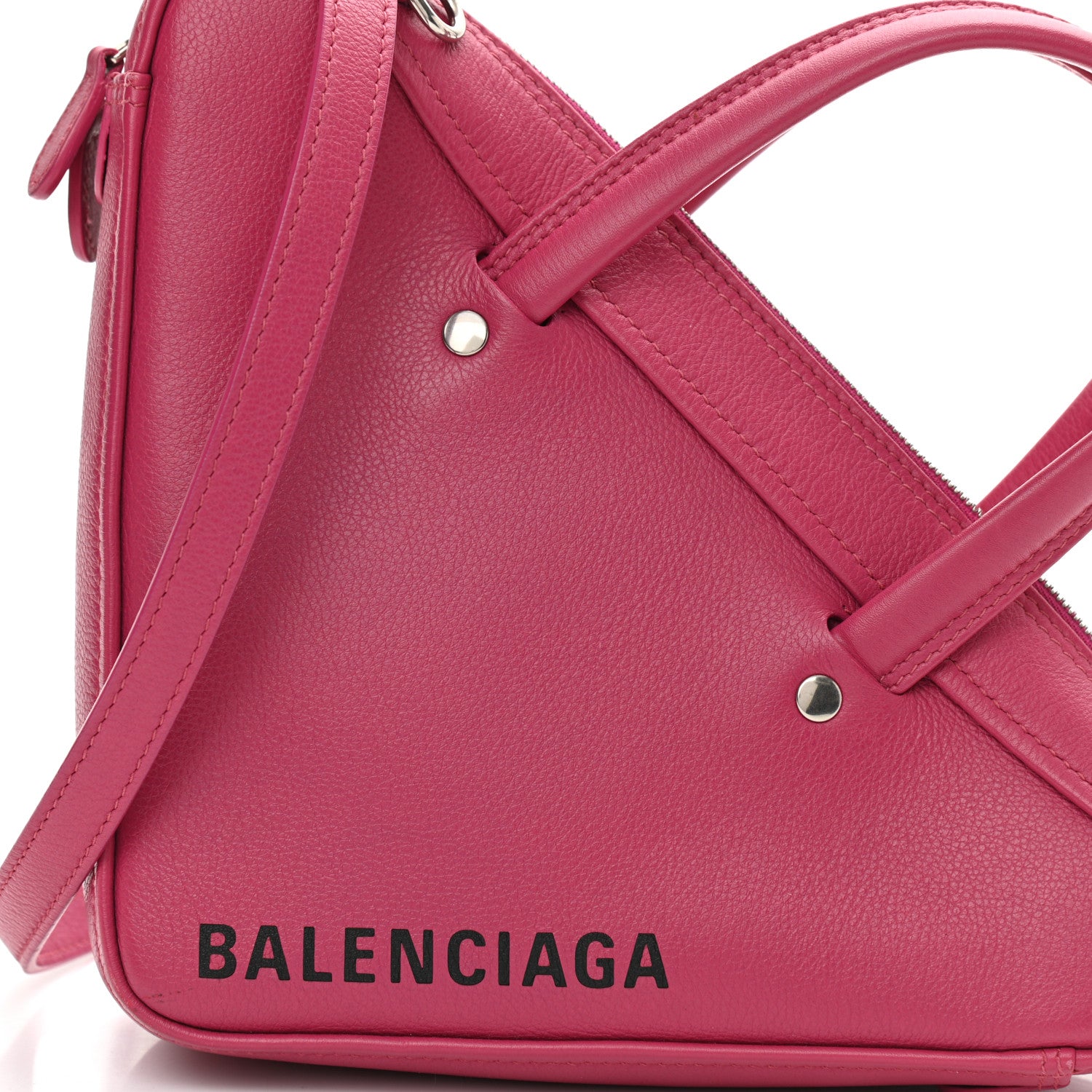 Balenciaga Calfskin XS Triangle Duffle Pink 9 of 21
