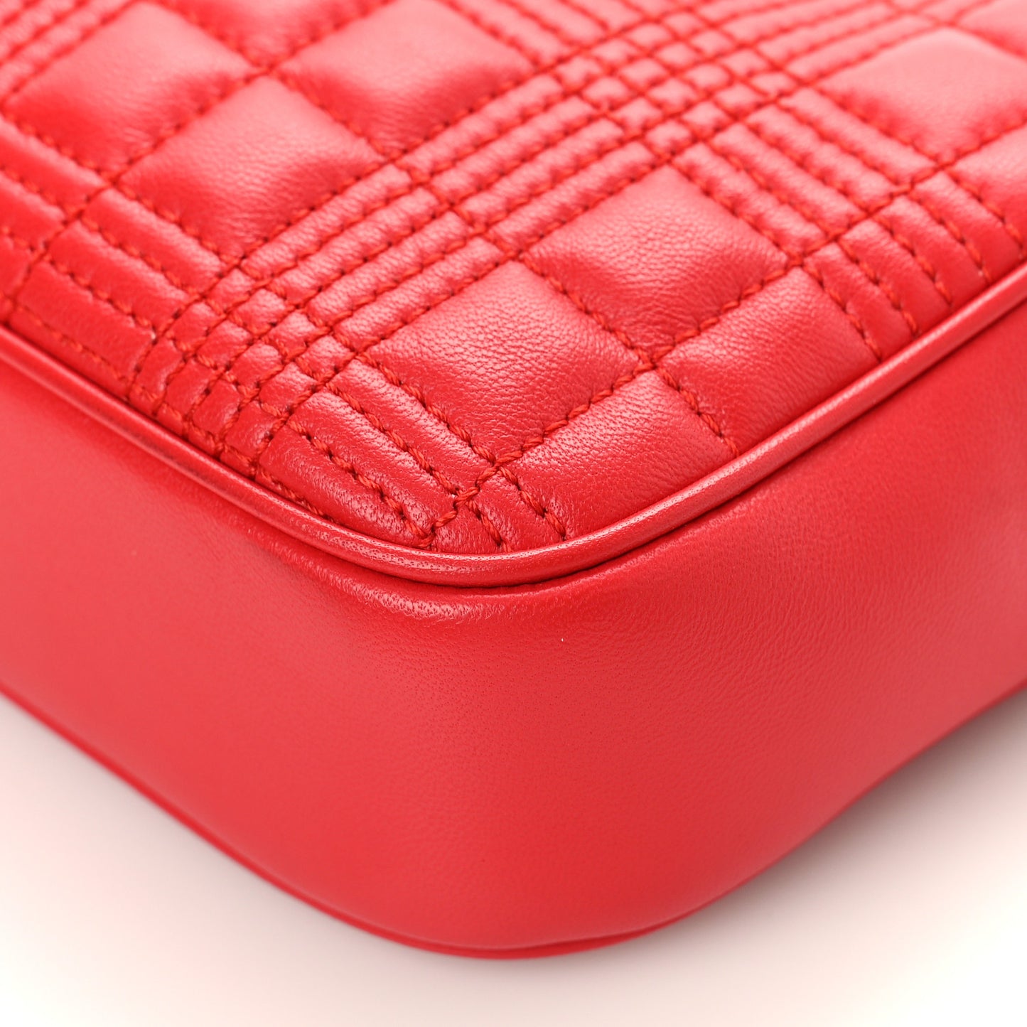 Lambskin Quilted Camera Bag Bright Red