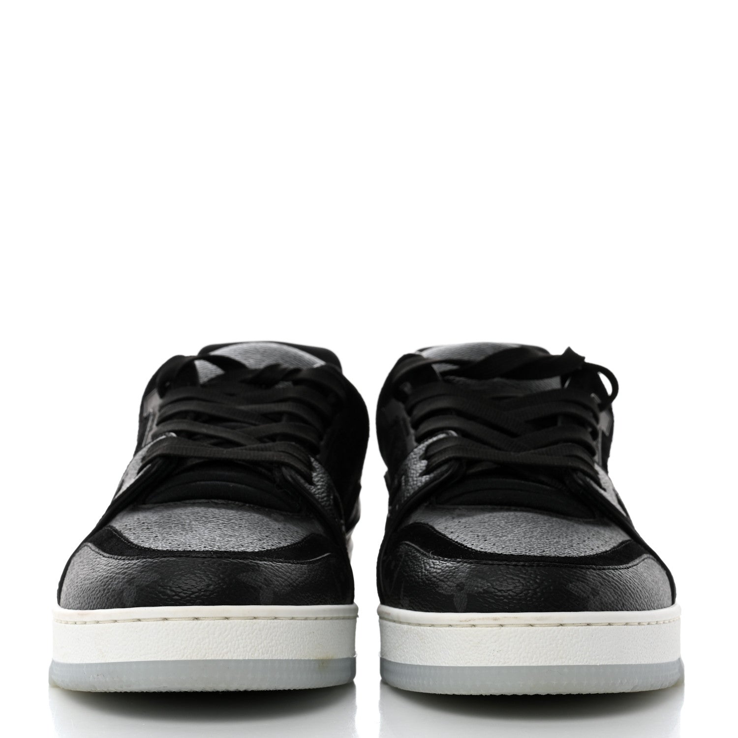 Louis Vuitton Monogram Eclipse Mens LV Trainer Sneakers 8 Black 2 of 9