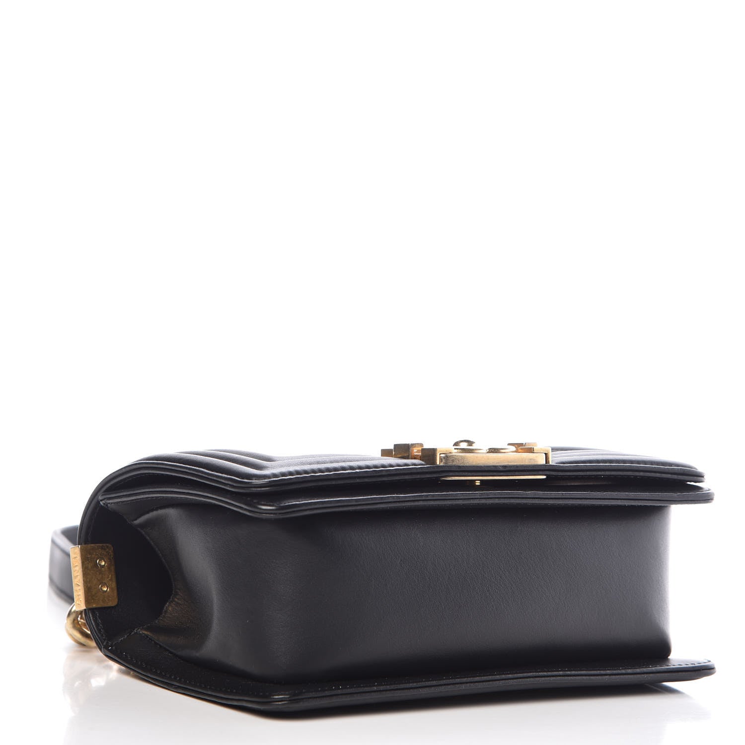 Chanel Metallic Alligator Small Boy Flap Black Gold 4 of 10