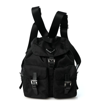 Prada Re-Nylon Vela Saffiano Small Backpack Black 1 of 9