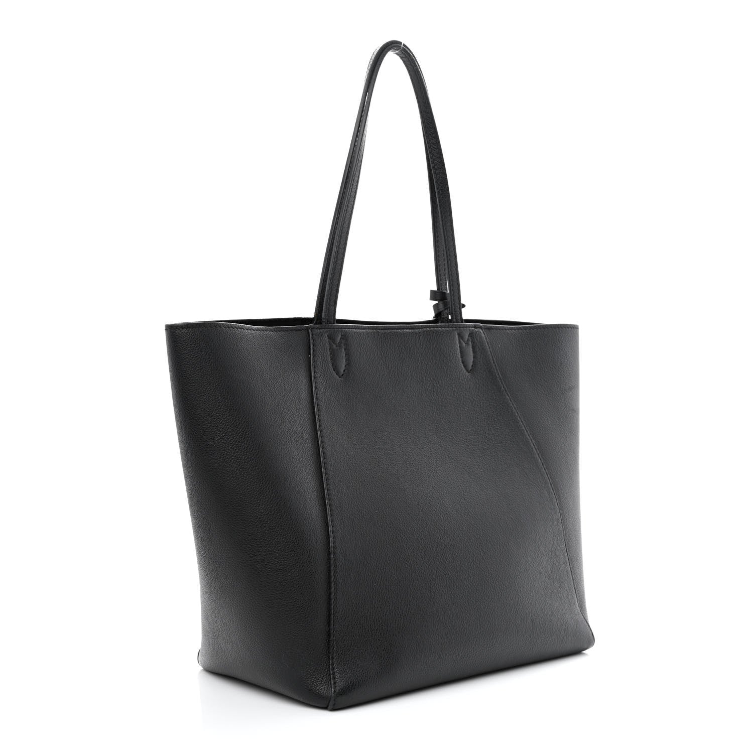 Louis Vuitton Calfskin Lockme Cabas Black 3 of 13