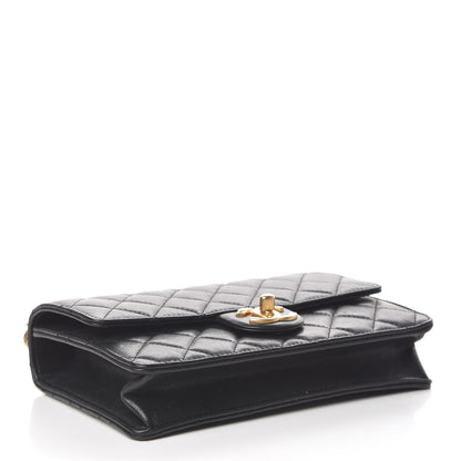 Chanel Lambskin Quilted Small Chic Pearls Flap Black 4 of 11