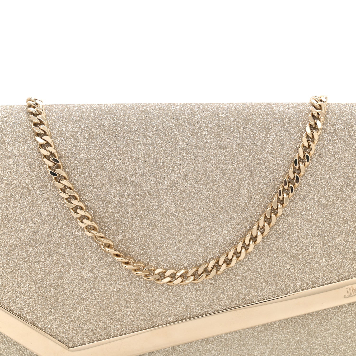 Jimmy Choo Dusty Glitter Emmie Clutch Platinum Ice 8 of 11