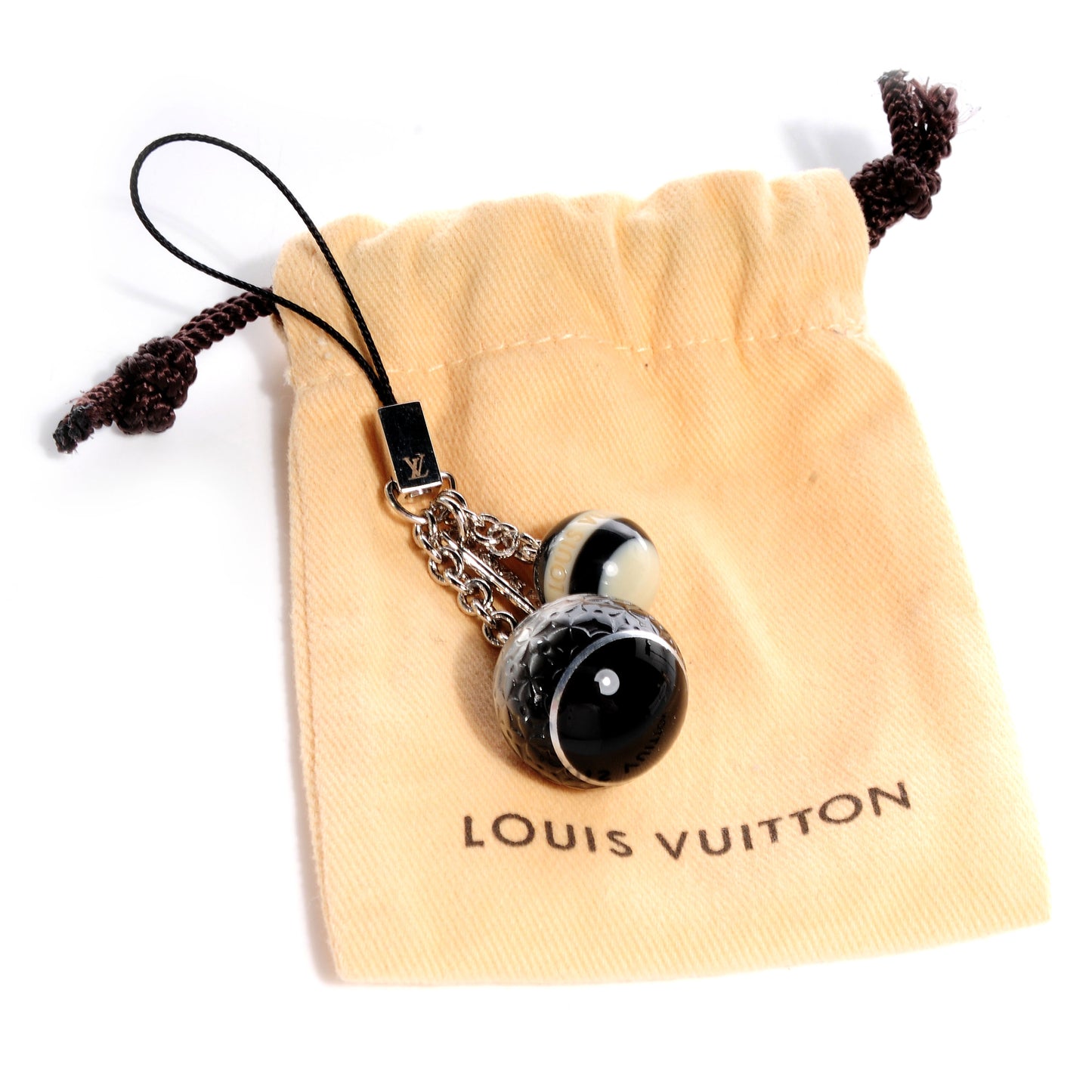 Mini Lin Cell Phone Charm Black