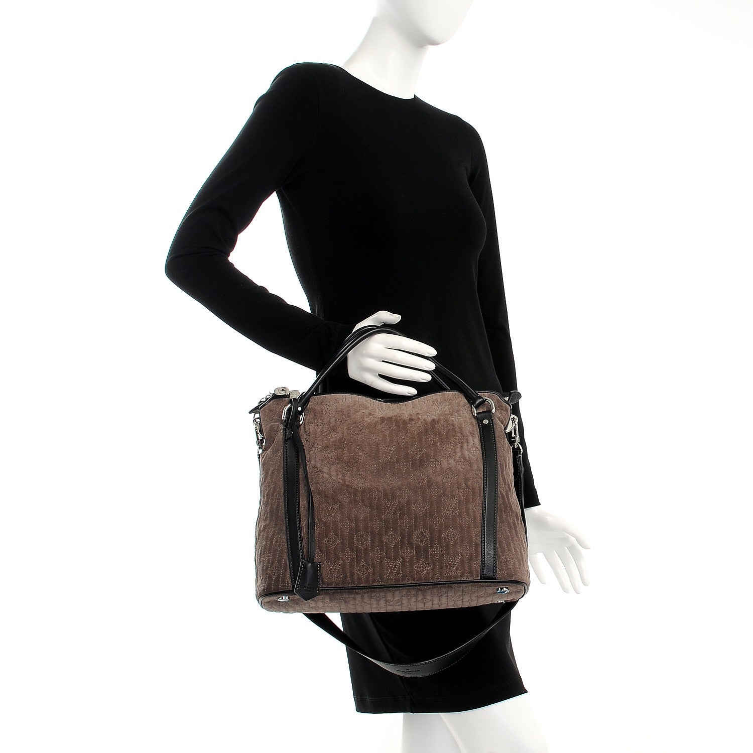 Louis Vuitton Monogram Suede Antheia IXIA PM Brown 2 of 8