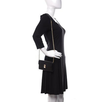 Celine Calfskin C Wallet On Chain Bag Black 2 of 10