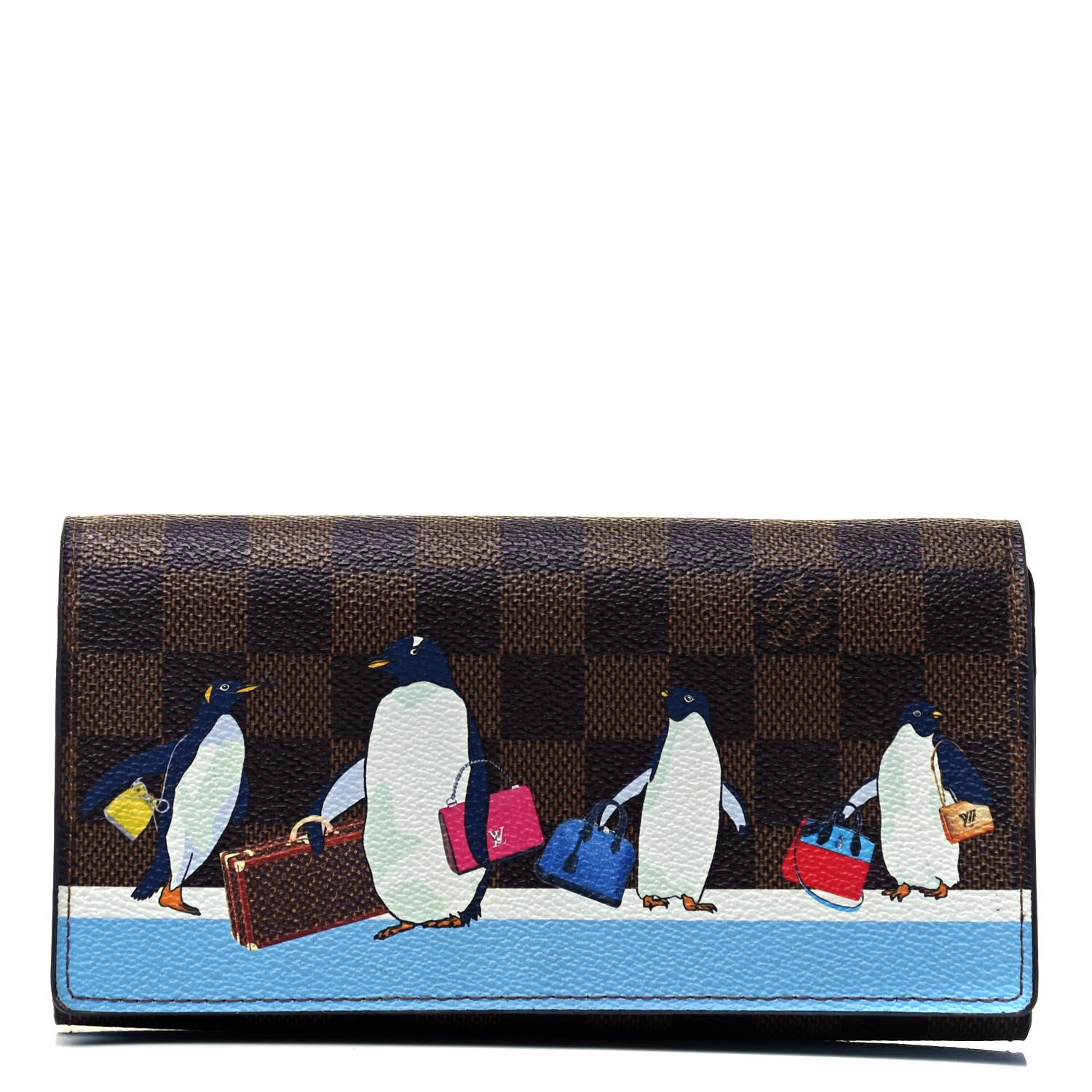 Louis Vuitton Damier Ebene 2017 Christmas Animation Sarah Wallet 1 of 7