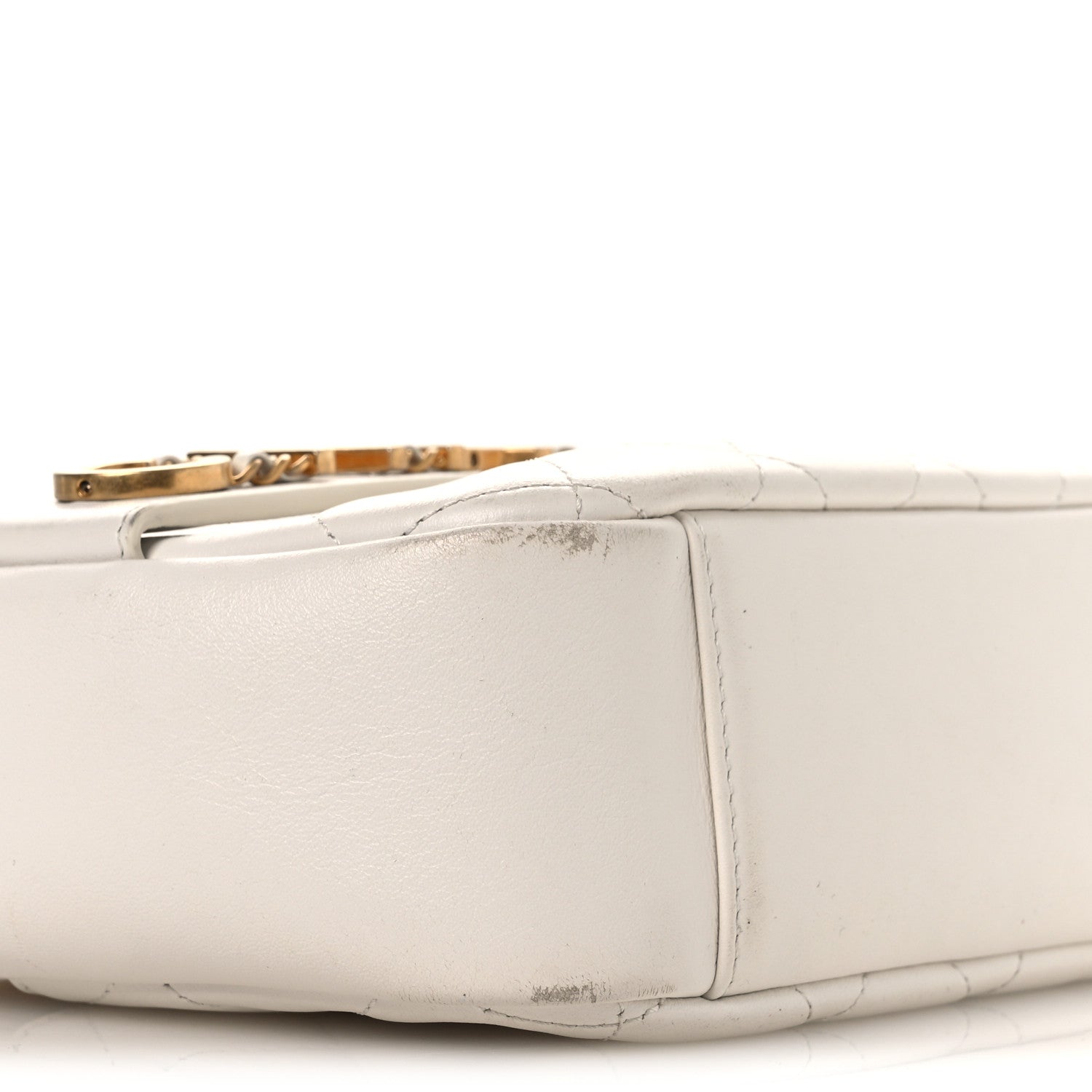 Chanel Calfskin Quilted Enchained Camera Case Bag White 9 of 14