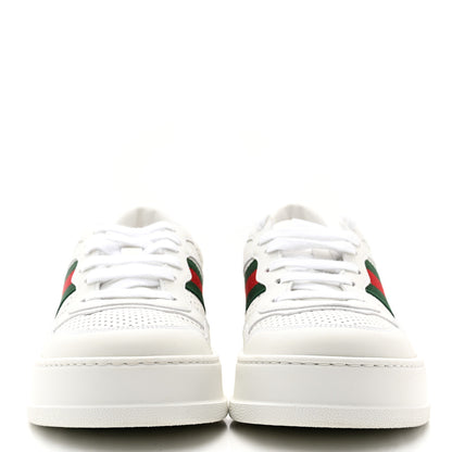 Gucci Calfskin Web Perforated Womens Platform 55mm Sneakers 39.5 White Bright Splash 2 of 11