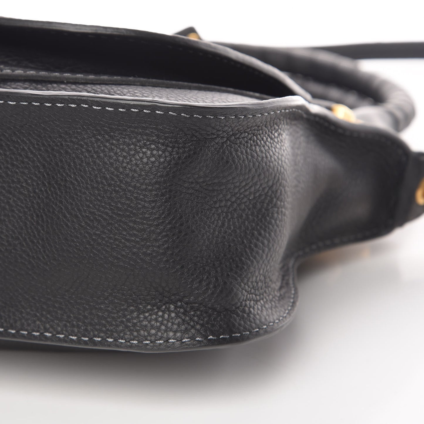 Calfskin Small Marcie Satchel Black