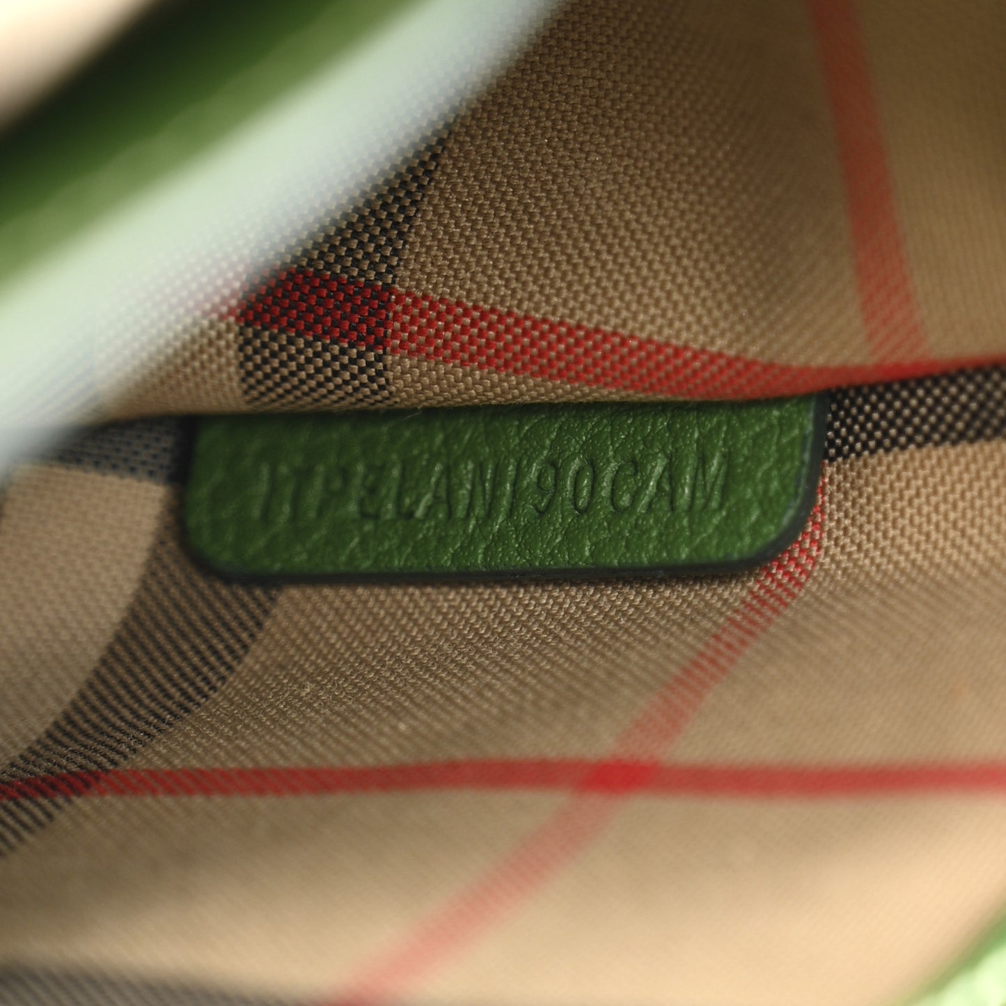 Grainy Calfskin Vintage Check Note Crossbody Bag Ivy Green