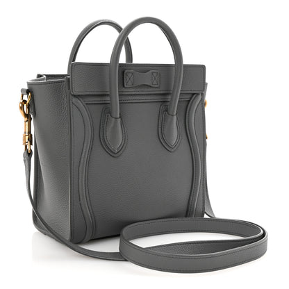 Celine Baby Drummed Calfskin Nano Luggage Kohl 3 of 11