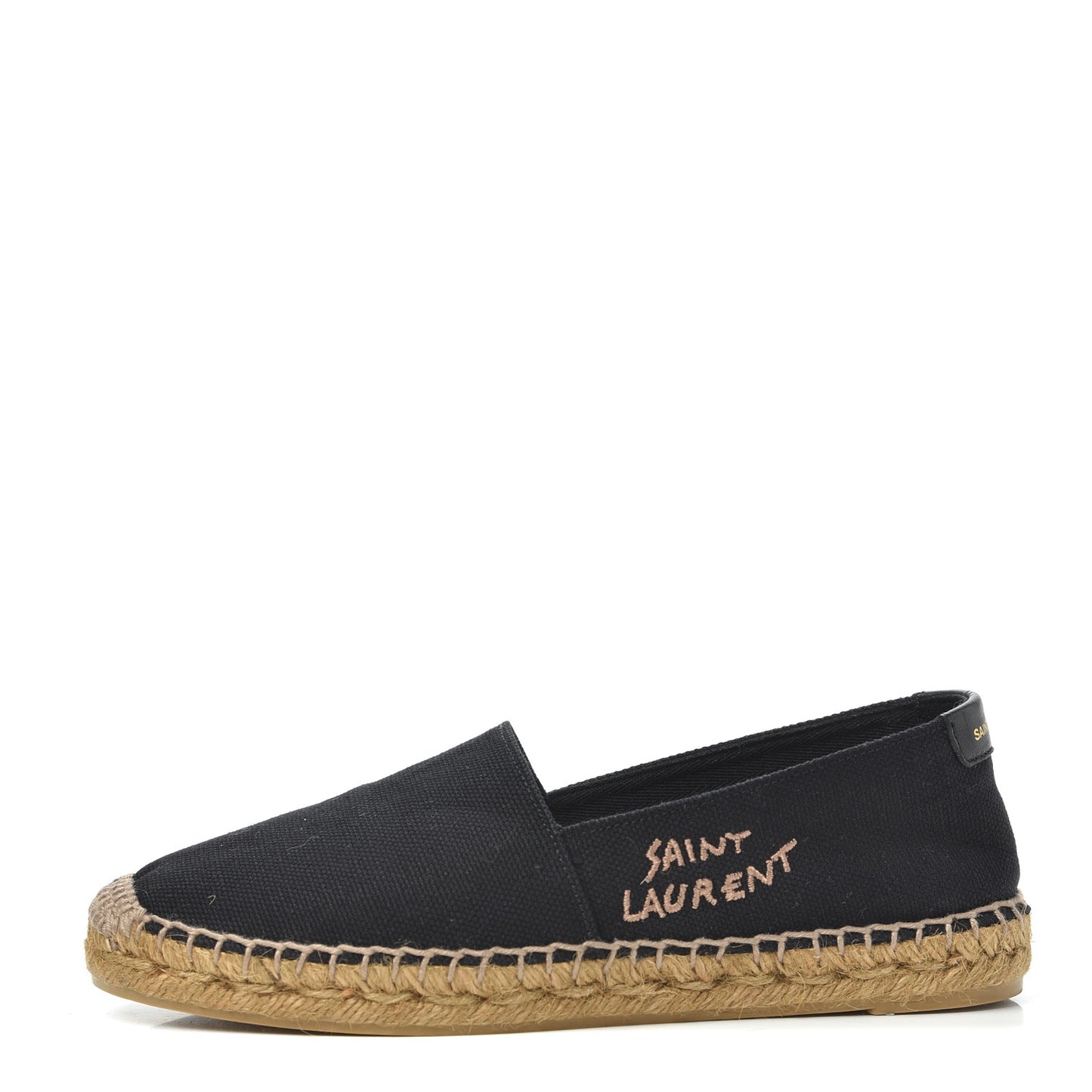 Canvas Nappa Elba Light Logo Embroidered Espadrilles 37.5 Black