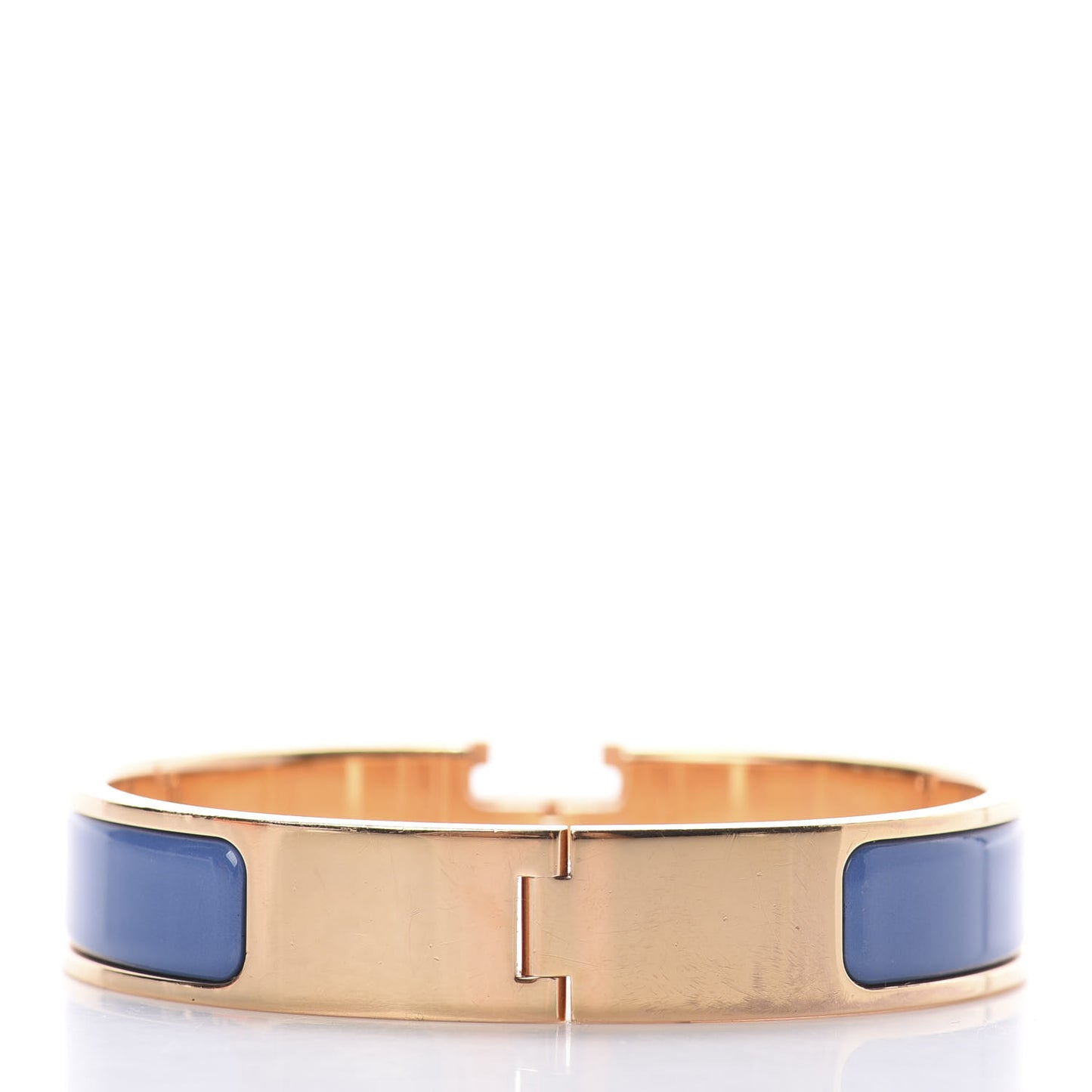 Enamel Narrow Clic Clac H Bracelet PM Bleu Turquin