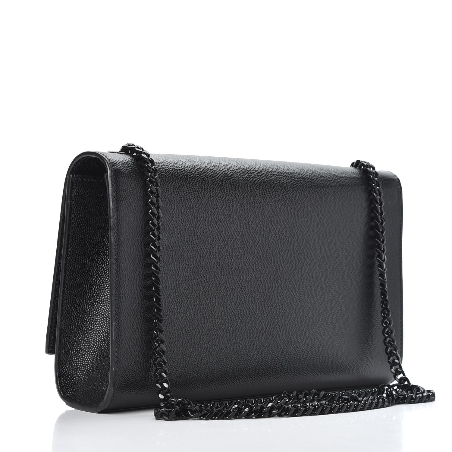 Saint Laurent Grain De Poudre Medium Classic Monogram Kate Satchel Black 2 of 9