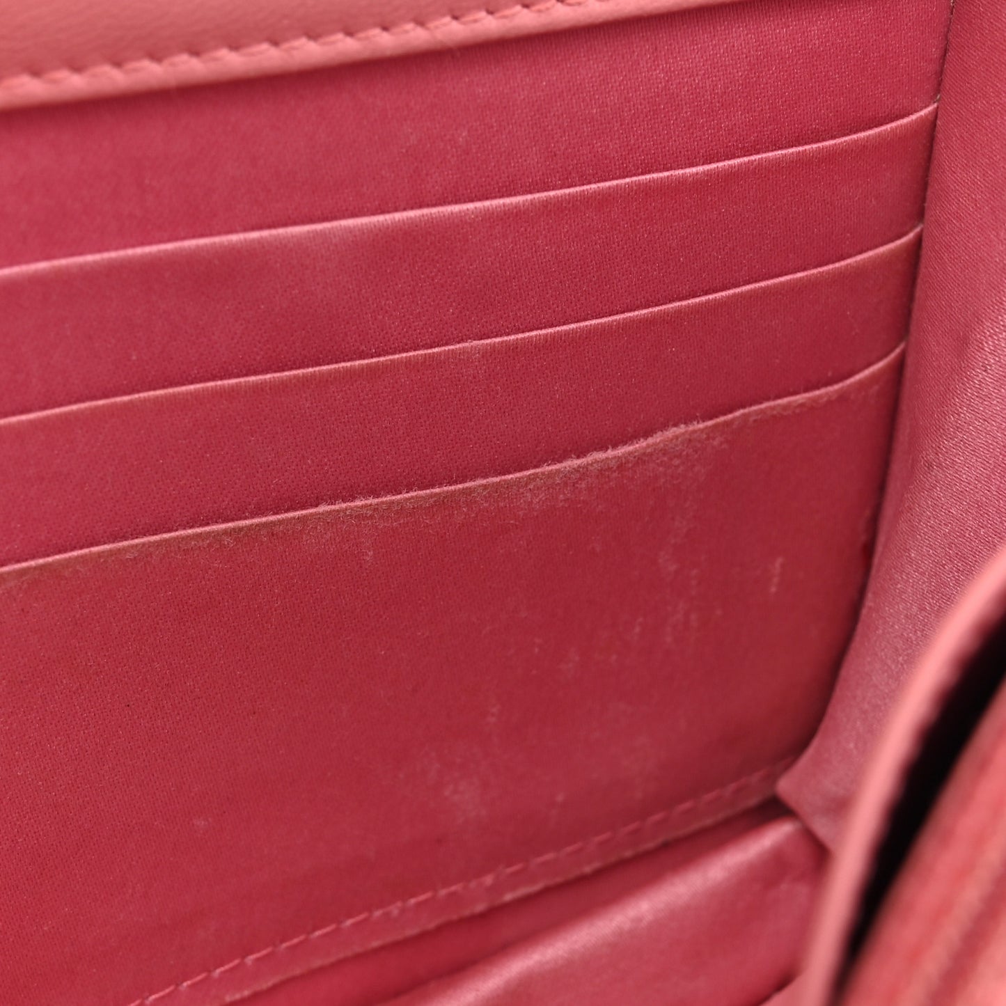 Lambskin Camellia Embossed Wallet on Chain WOC Pink