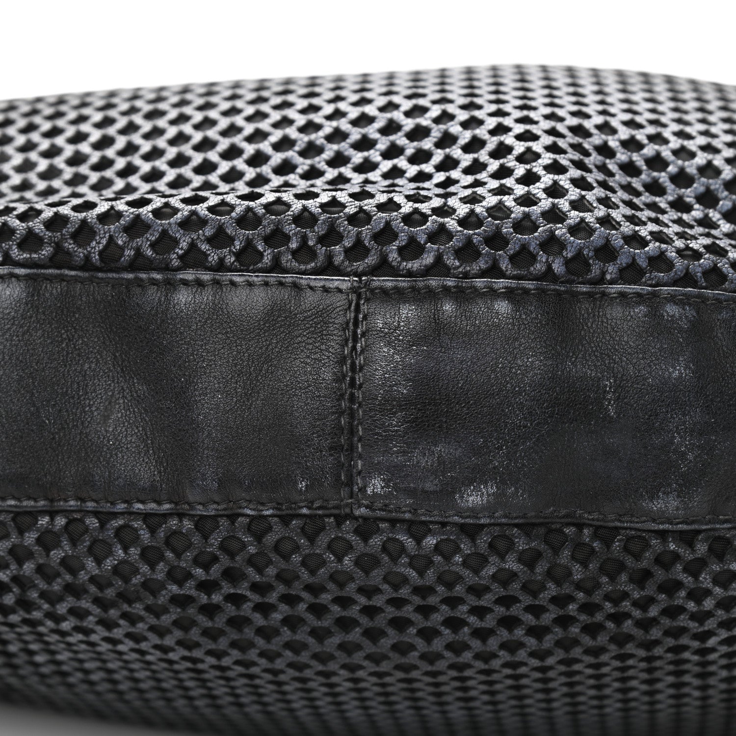 Christian Dior Leather Perforated Hobo Black 17 of 17