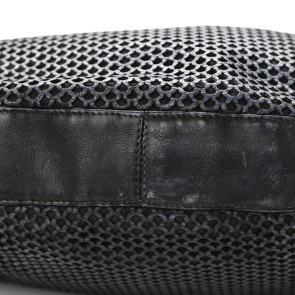 Christian Dior Leather Perforated Hobo Black 17 of 17