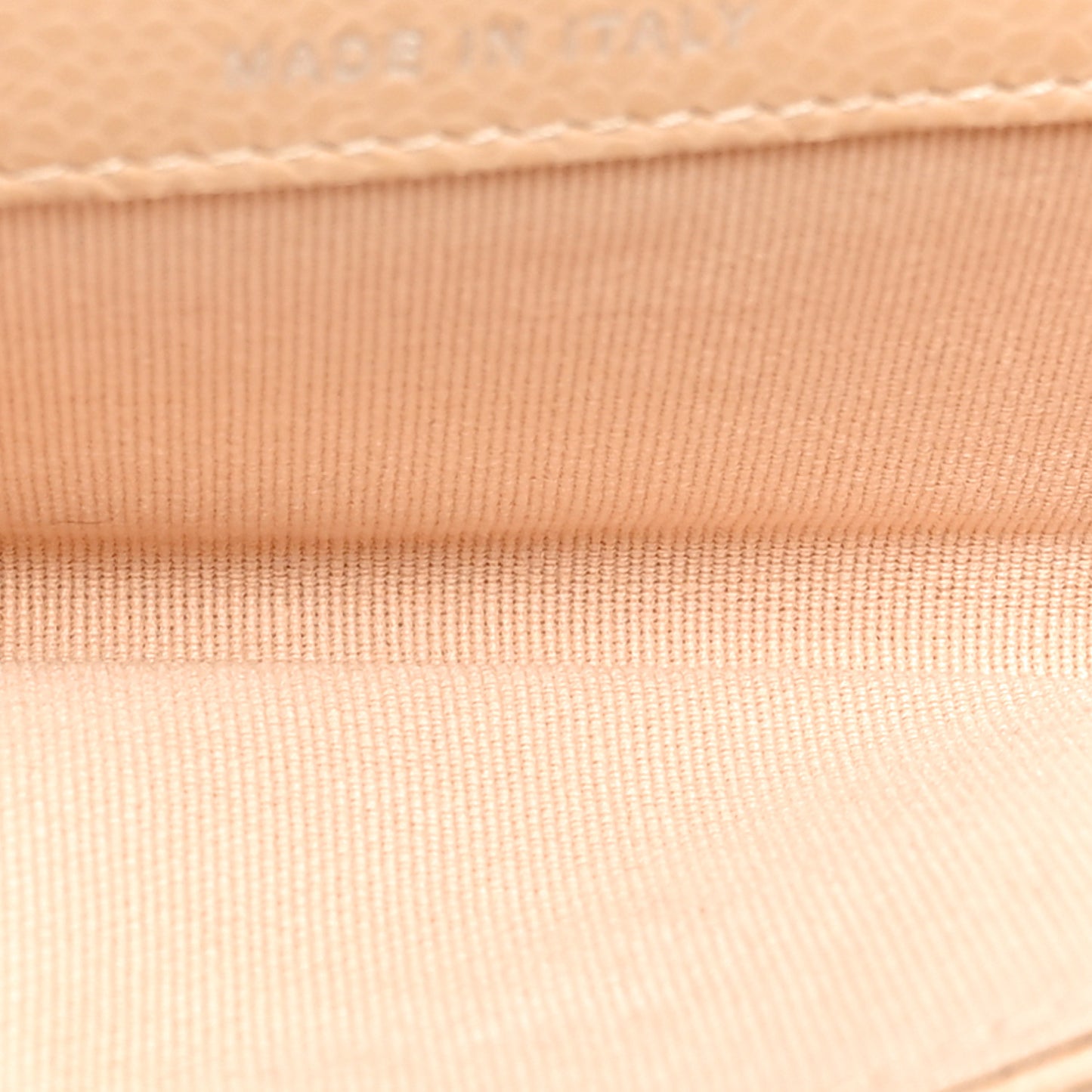 Caviar Quilted Flap Card Holder Wallet Beige