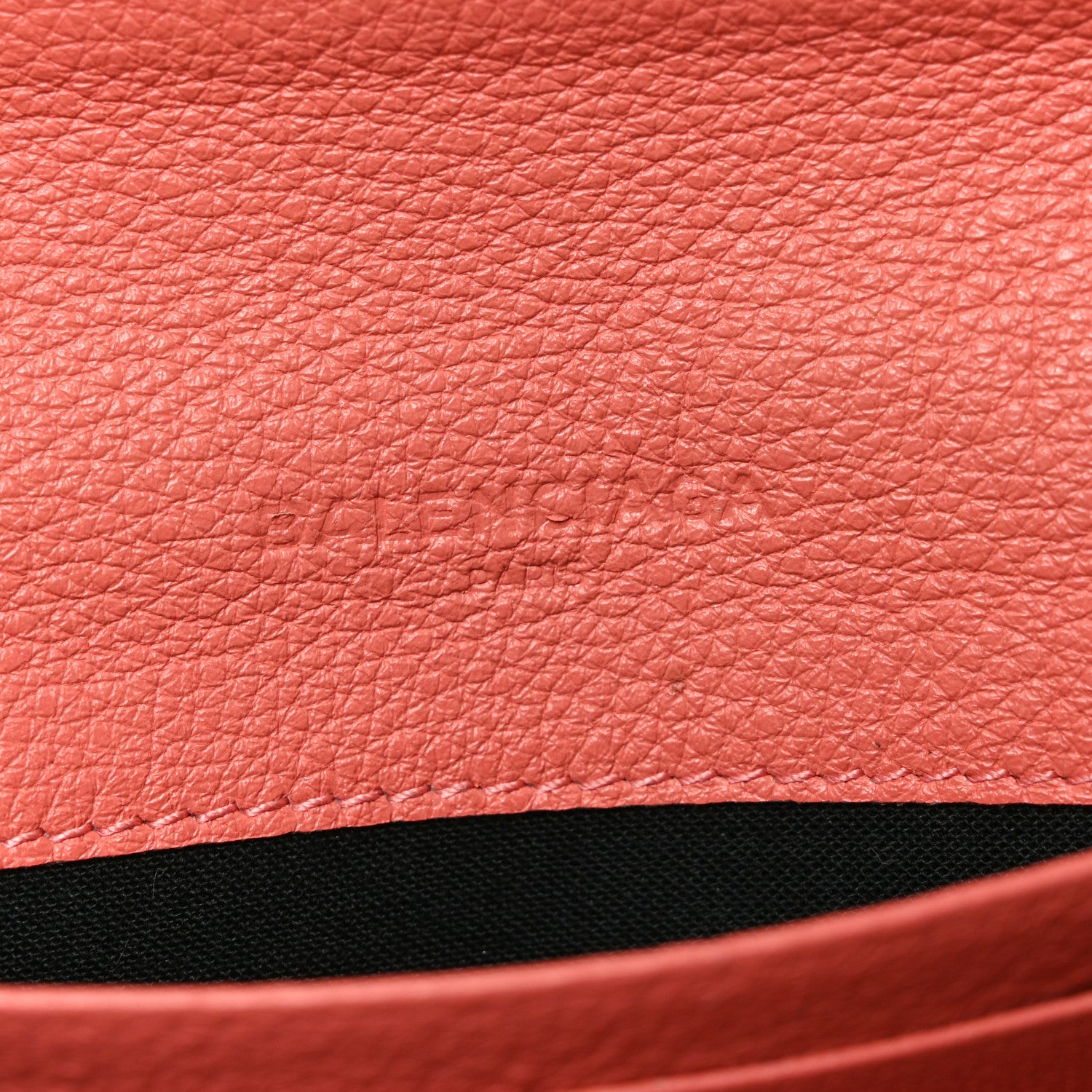 Balenciaga Grained Calfskin Essential Money Wallet Rose Jaipur 5 of 7