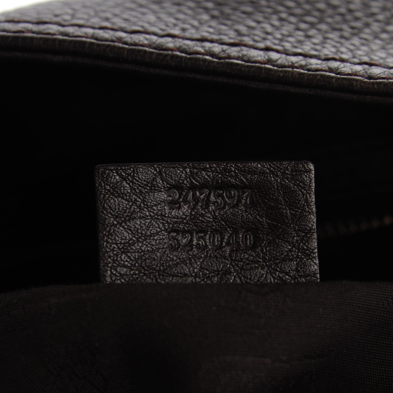 Gucci Pebbled Calfskin Medium Heritage Shoulder Bag Dark Brown 7 of 7