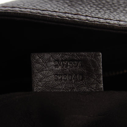 Gucci Pebbled Calfskin Medium Heritage Shoulder Bag Dark Brown 7 of 7