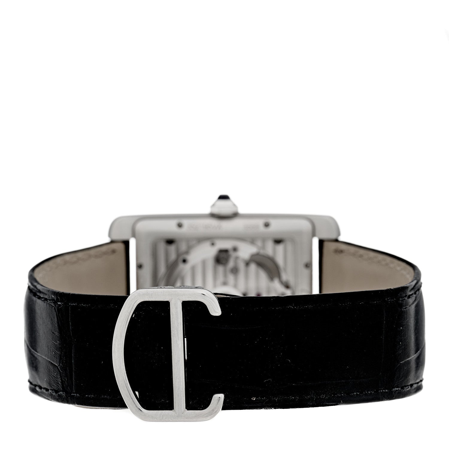 Cartier Stainless Steel Alligator 34mm Tank MC Automatic Watch 3 of 4