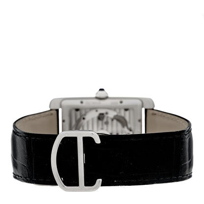 Cartier Stainless Steel Alligator 34mm Tank MC Automatic Watch 3 of 4