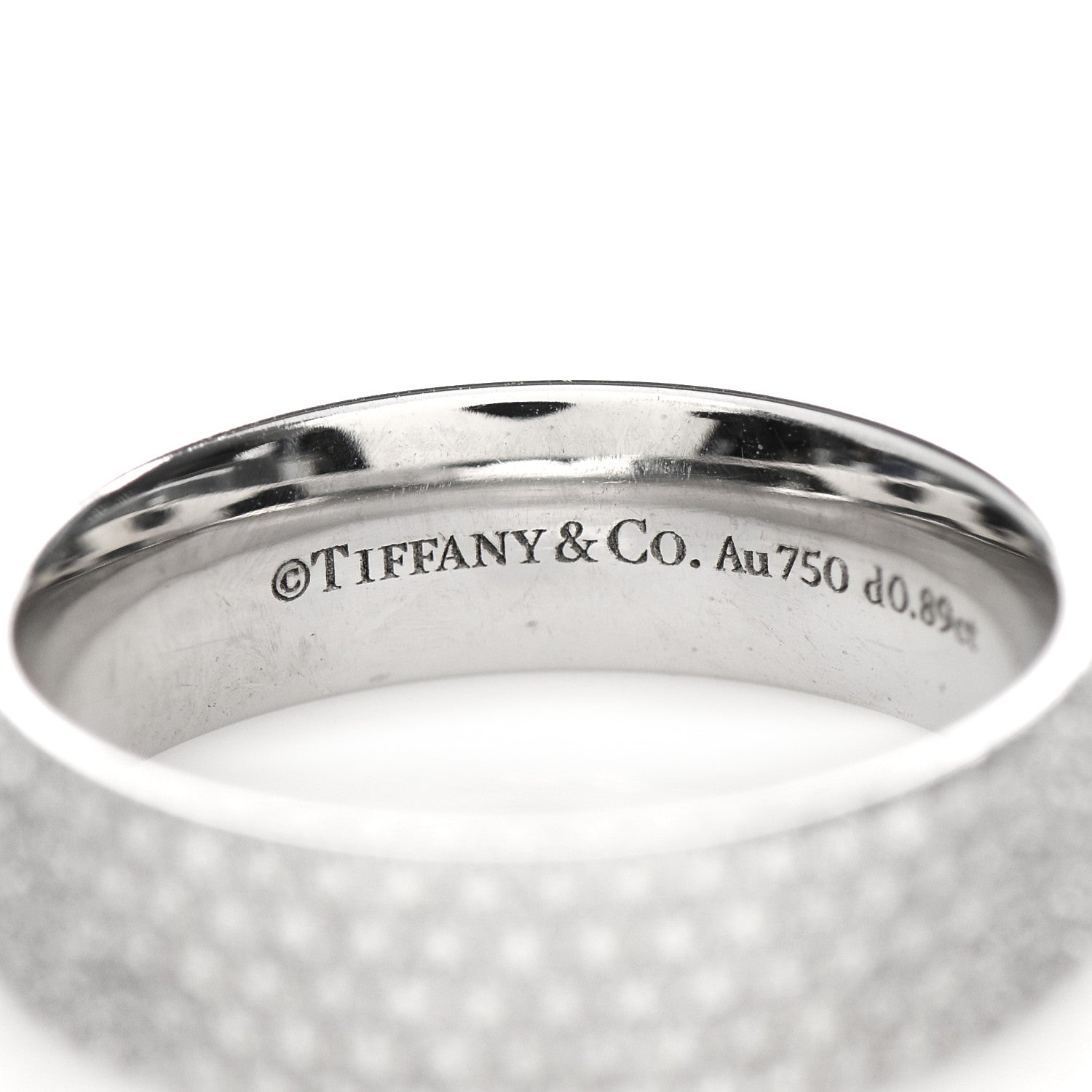 Tiffany 18K White Gold Diamond Metro Five-Row Ring 50 5.5 4 of 5