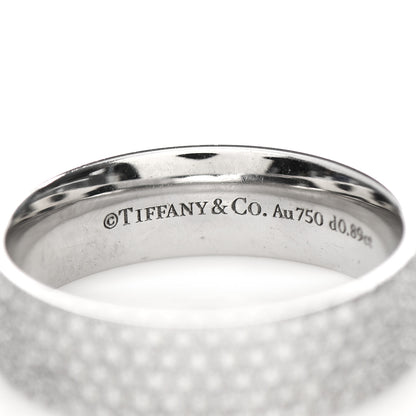 Tiffany 18K White Gold Diamond Metro Five-Row Ring 50 5.5 4 of 5