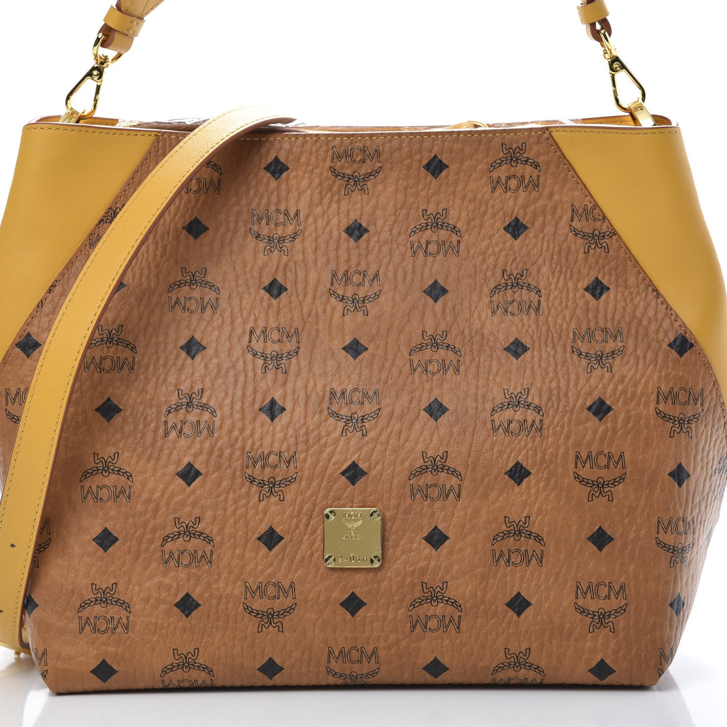 MCM Visetos Medium Klara Hobo Cognac Yellow 8 of 10