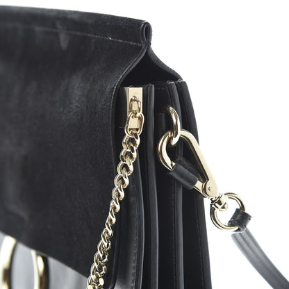 Chloe Suede Calfskin Medium Faye Shoulder Bag Black 18 of 18