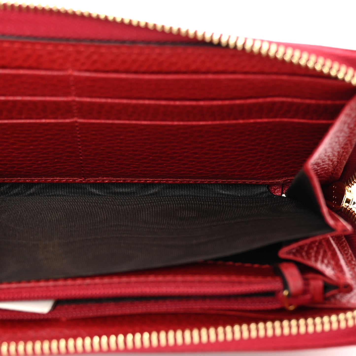 Dollar Calfskin GG Marmont Zip Around Wallet Hibiscus Red