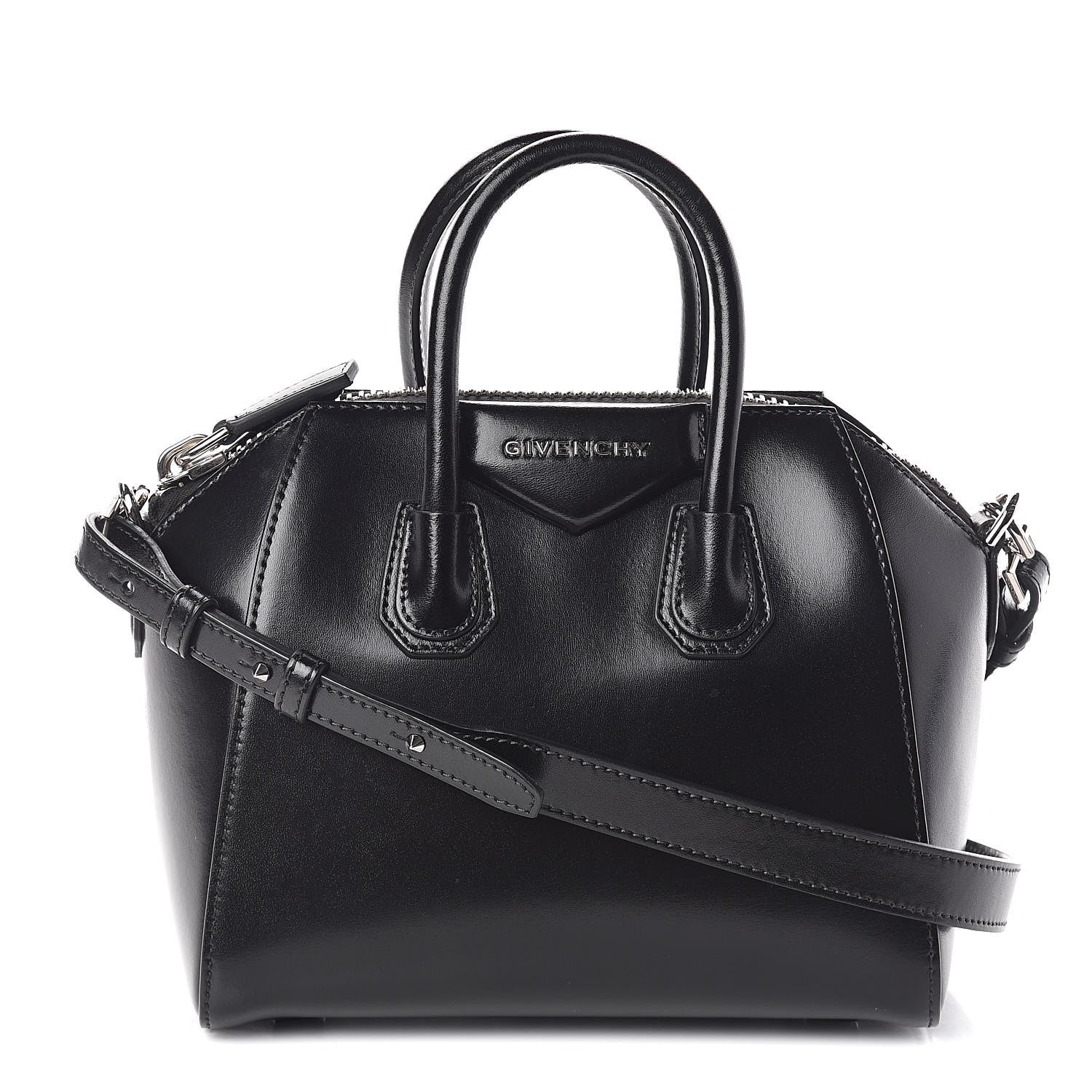 Givenchy Shiny Lord Calfskin Mini Antigona Black 1 of 9