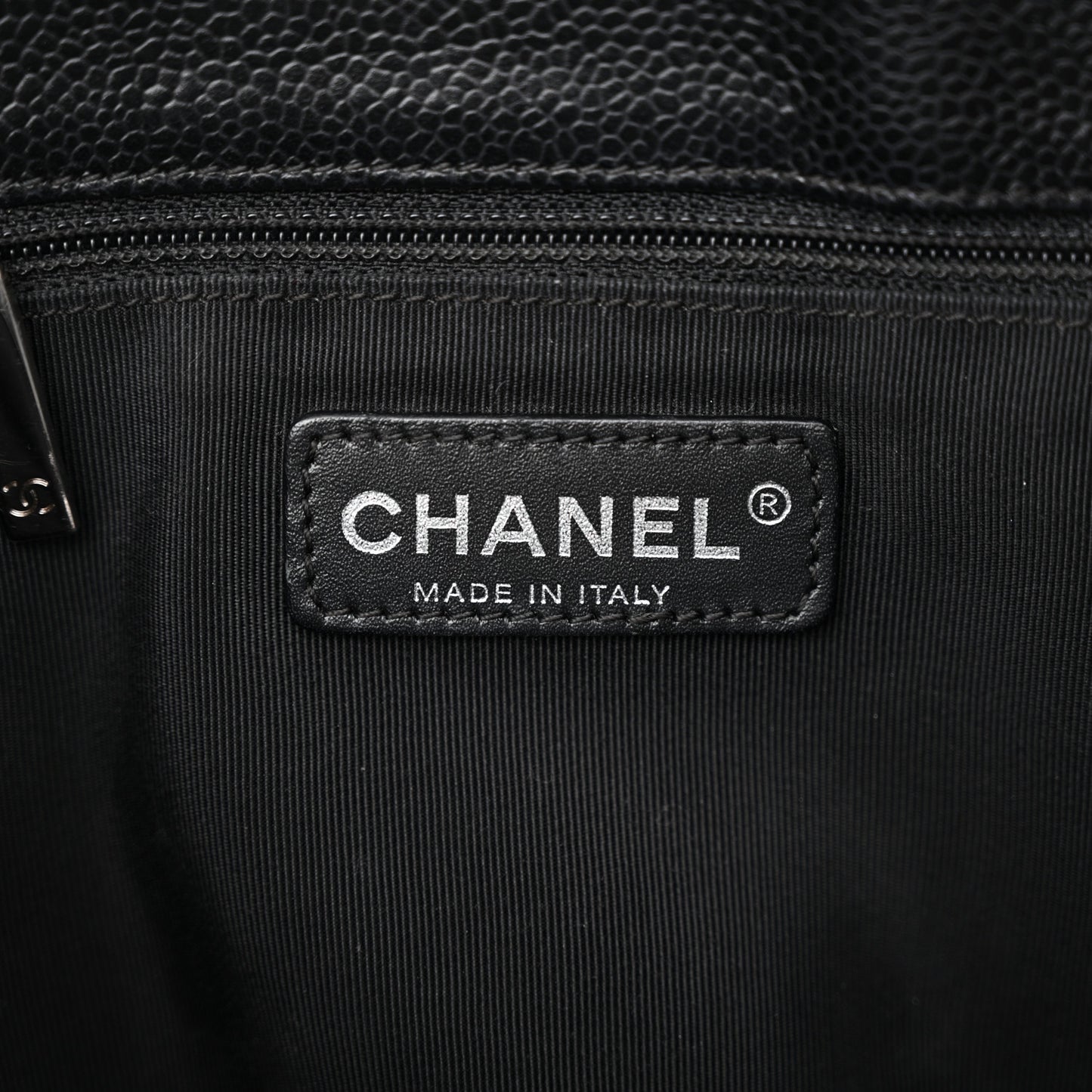 Caviar Quilted Grand Shopping Tote GST Black