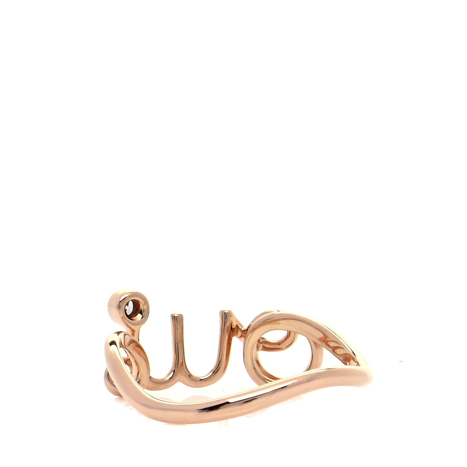 Christian Dior 18K Rose Gold Diamond Oui Ring 54 7 3 of 6