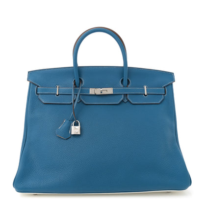 Hermes Togo Eclat Birkin 40 Mykonos White 1 of 11