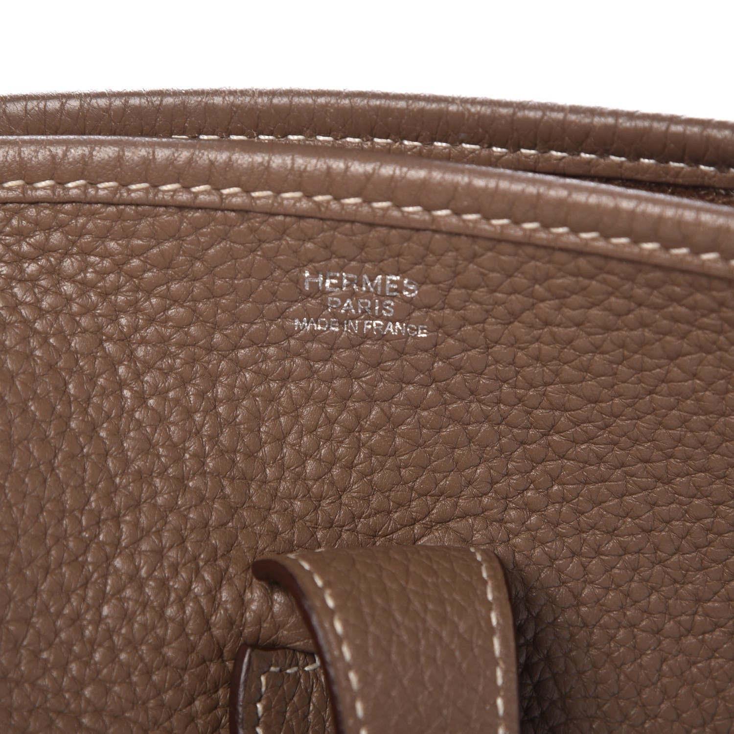 Hermes Taurillon Clemence Evelyne III PM Etoupe 6 of 7