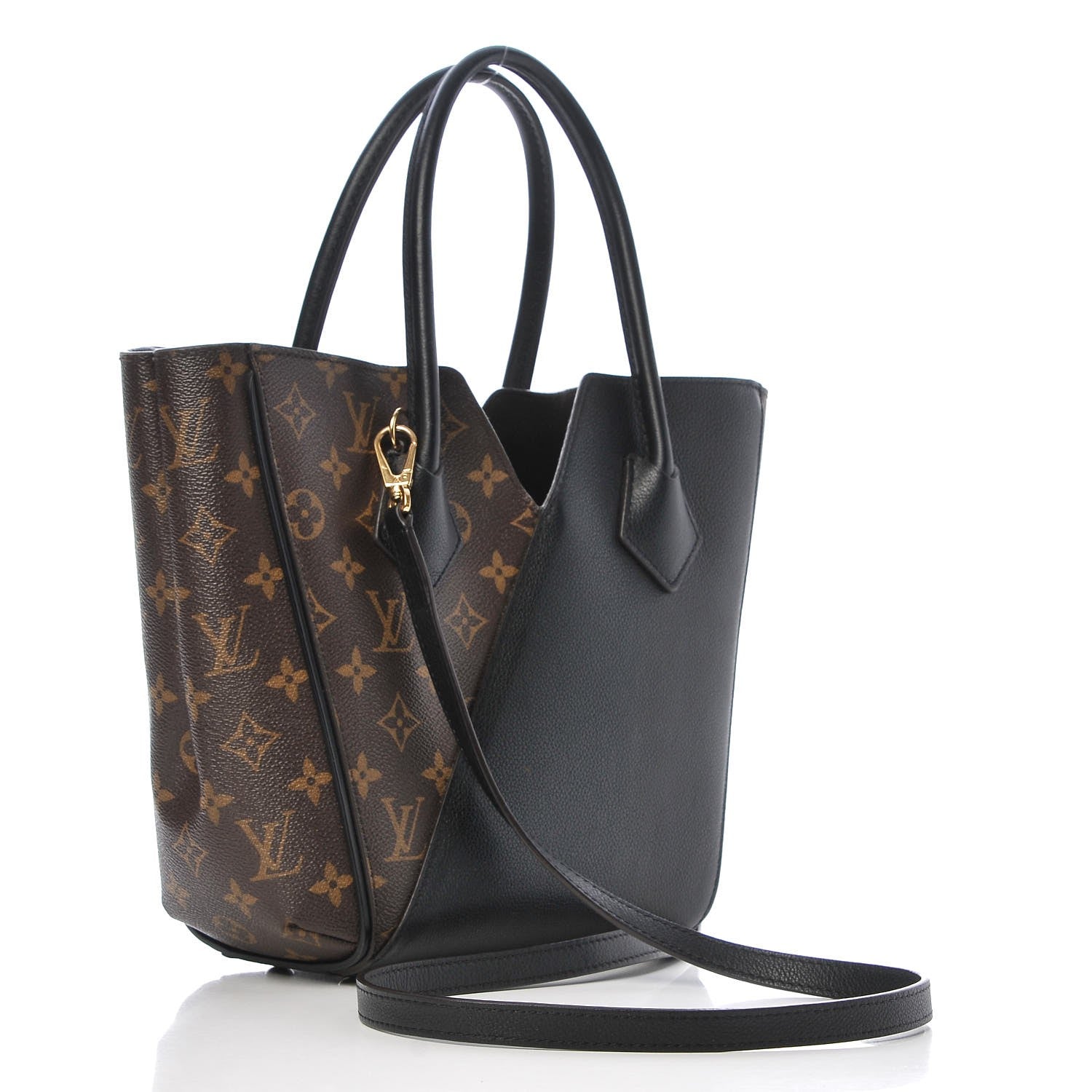 Louis Vuitton Calfskin Monogram Kimono Tote PM Black 3 of 7