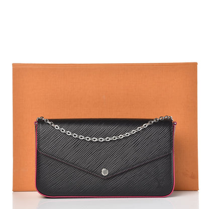 Louis Vuitton Epi Pochette Felicie Black Hot Pink 9 of 9