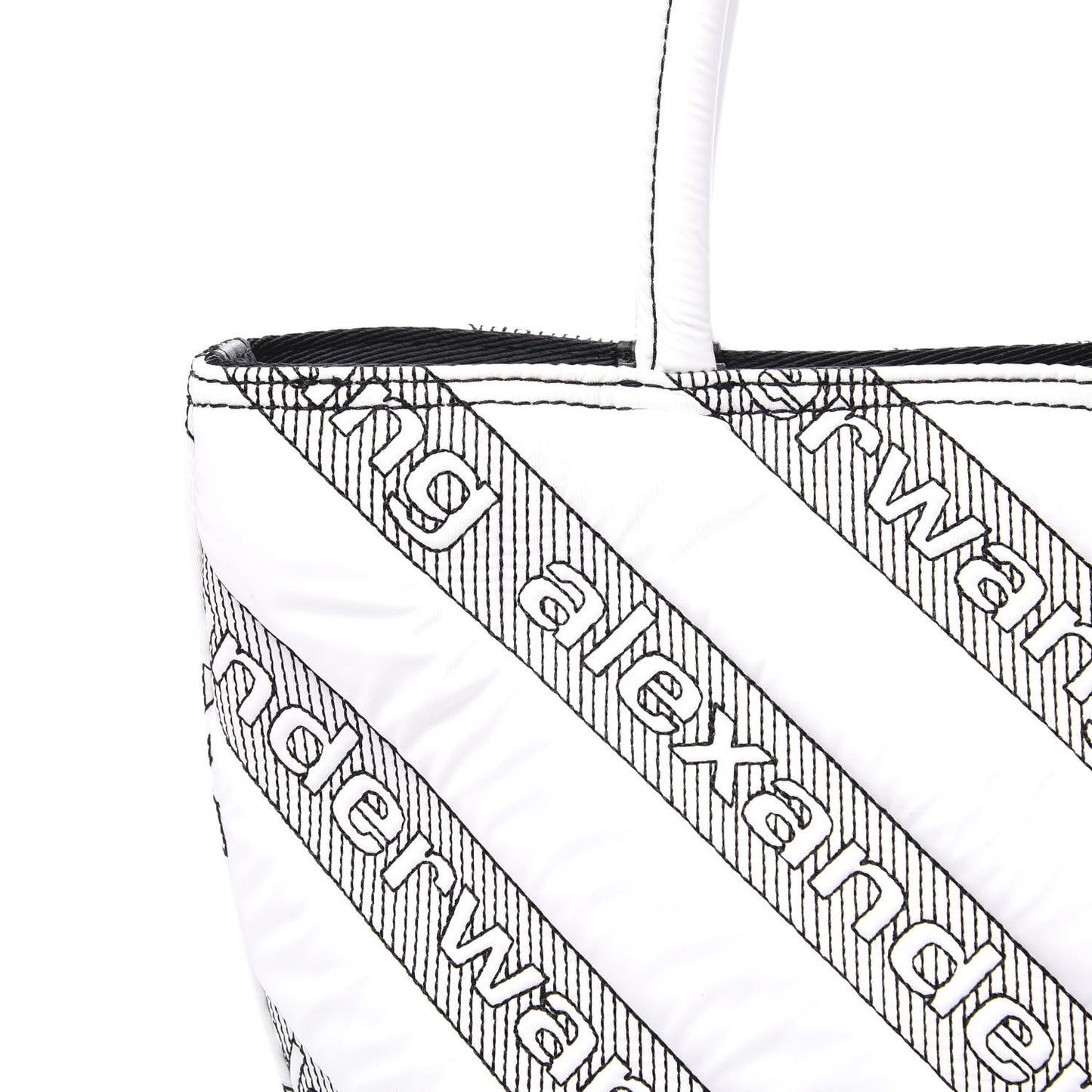 Nylon Quilted Roxy Tote White