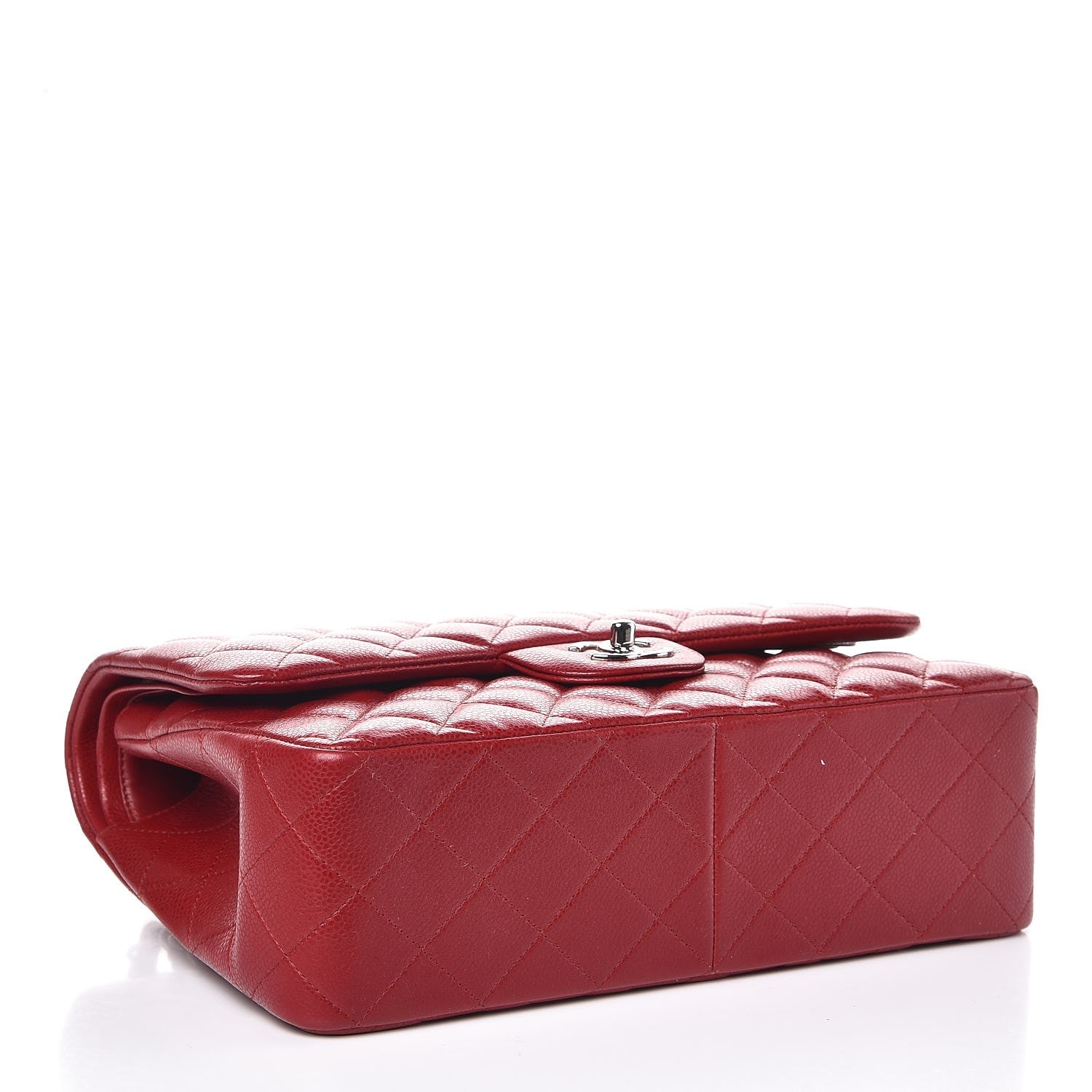 Chanel Iridescent Caviar Quilted Jumbo Double Flap Dark Red 5 of 8