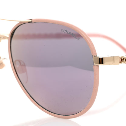 Chanel Polarized Pilot Winter Sunglasses 4219-Q Pink 7 of 8