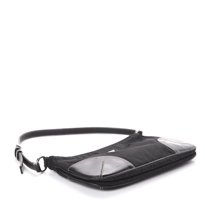 Prada Tessuto Light Nylon Soft Calf Shoulder Bag Black 4 of 11