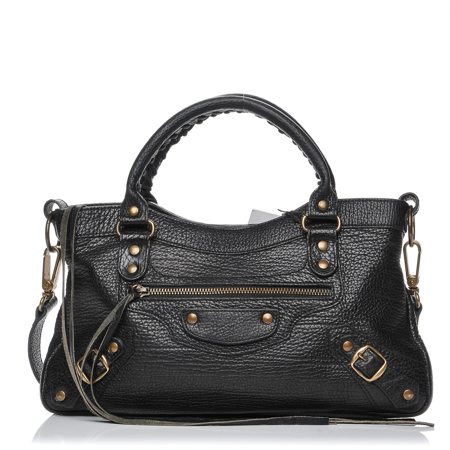 Pebbled Caribou Classic Hardware First Black